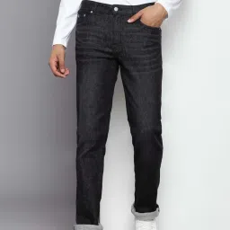 Calvin Klein Black Cotton Straight Fit Jeans image 1