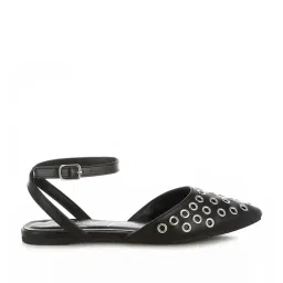 London Rag Women's Black Ankle Strap Sandals image 2