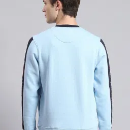 Monte Carlo Light Blue Regular Fit Printed Sweatshirt image 2