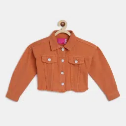 Tales & Stories Kids Orange Cotton Regular Fit Full Sleeves Jacket-picture-42