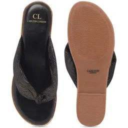 Carlton London Women's Black Casual Sandals image 4
