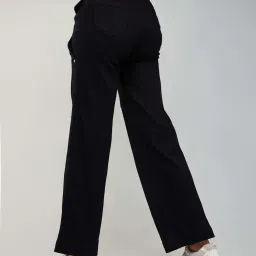 DOLCE CRUDO Black Plain Jeans image 2