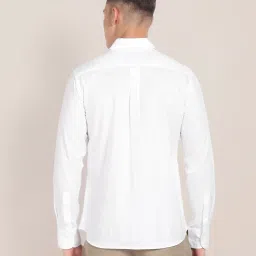 U.S. Polo Assn. White Regular Fit Check Cotton Shirt image 2