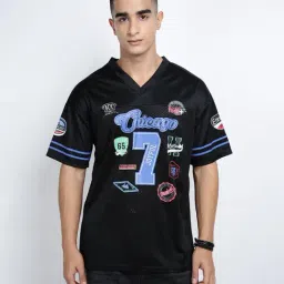 SHOWOFFFF Black Nylon Graphic Relaxed Fit T-Shirt-picture-33