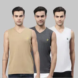 Vimal Jonney Multicolor Regular Fit Sleeveless Lounge T-Shirt - Pack of 3 image 1