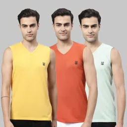 Vimal Jonney Multicolor Regular Fit Sleeveless Lounge T-Shirt - Pack of 3 image 1