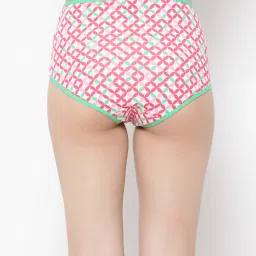 Clovia White Printed Hipster Panty image 2