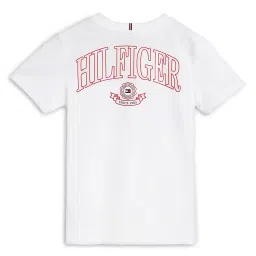 Tommy Hilfiger Kids White Printed T-Shirt image 2