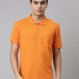 Dixcy Scott Maximus Orange Cotton Regular Fit Polo T-Shirt image 1