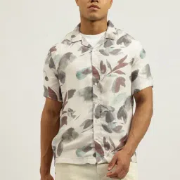 United Colors Of Benetton White Relaxed Fit Floral Print Shirt-image-54
