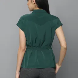 Allen Solly Green Plain Shirt image 2