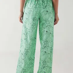 Bewakoof Green Print Cotton Regular Fit Pyjamas image 2