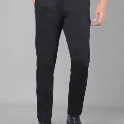 Crimsoune Club Black Cotton Slim Fit Trousers image 1