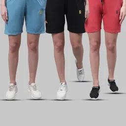 Vimal Jonney Multicolor Cotton Sports Shorts - Pack of 3 image 1