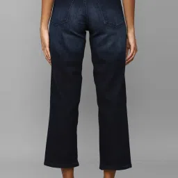 Allen Solly Navy Cotton Mid Rise Parallel Jeans image 2