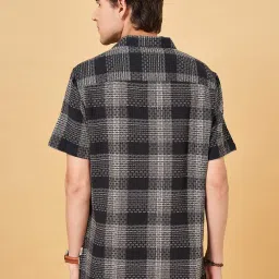 7 Alt by Pantaloons Black Cotton Relaxed Fit Printed Shirt image 2