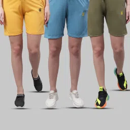 Vimal Jonney Multicolor Cotton Sports Shorts - Pack of 3 image 1