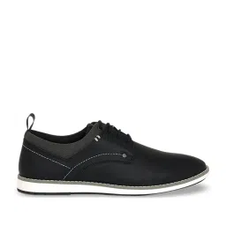 Byford by Pantaloons Men's Black Derby Shoes image 2