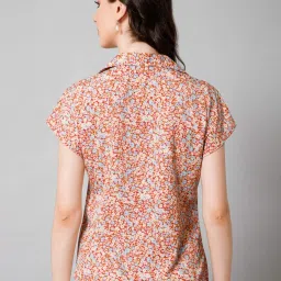 PURYS Red Floral Print Shirt image 2