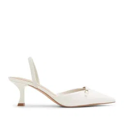 Aldo Women's Nailah White Sling Back Stilettos image 2