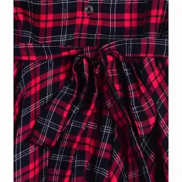 Gini & Jony Kids Pink Checks Dress image 3