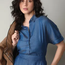 Vero Moda Blue Regular Fit Shirt image 1