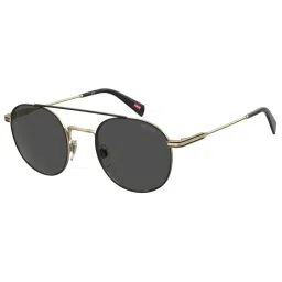 Levi's Gold Rectangular Unisex Sunglasses image 2
