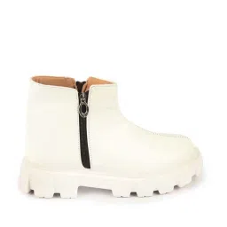 Fausto Women's White Casual Boots image 1