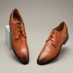 Ruosh Men's Tan Derby Shoes image 1