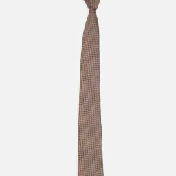 Van Heusen Brown Embroidered Tie image 2