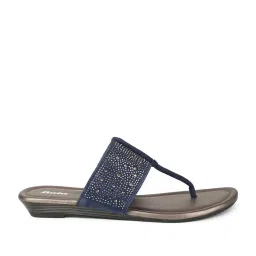 Bata Women's Blue T-Strap Sandals image 2