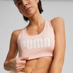 Puma Pink Logo Training Bra image 1