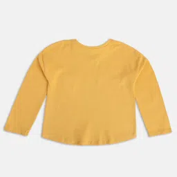 MINIKLUB Kids Yellow Solid Full Sleeves Top image 2