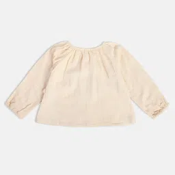 MINIKLUB Kids Off White Self Design Full Sleeves Top image 2