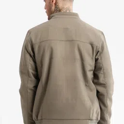 showoffff Showoff Olive Slim Fit Printed Bomber Jacket image 2