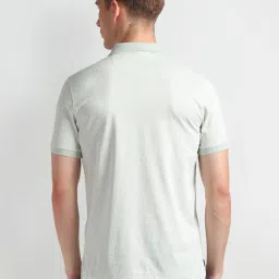 arrow sport Arrow Sports Green Cotton Regular Fit Printed Polo T-Shirt image 2