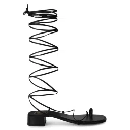 Truffle Collection Women's Black Ankle Strap Sandals image 1