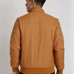 Peter England Orange Regular Fit Quilted Jacket image 2