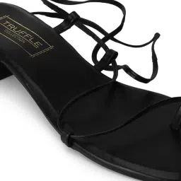 Truffle Collection Women's Black Ankle Strap Sandals image 4