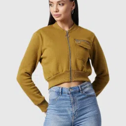 DOLCE CRUDO Olive Relaxed Fit Jacket image 1