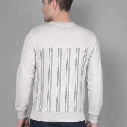 Crimsoune Club Grey Regular Fit Striped Sweatshirt image 2