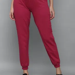 Allen Solly Dark Pink Cotton Regular Fit Joggers image 1