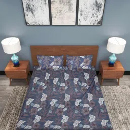 Klotthe Floral Multicolor 210 TC Cotton King Bedsheet with 2 Pillow Covers image 4