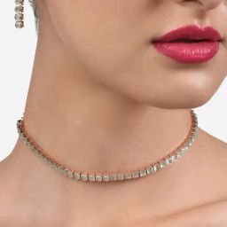 Zaveri Pearls Green Dazzling Cubic Zirconia Party Bling Necklace & Earring Set-ZPFK14029-picture-27