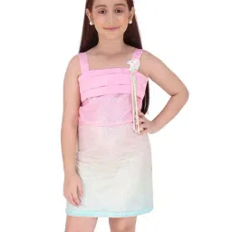 Cutecumber Girls Pink Regular Fit Party Dress-image-37
