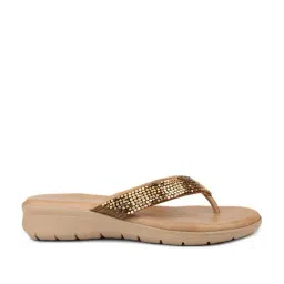 Inc.5 Women's Antique Gold Thong Wedges-picture-38