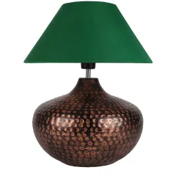 Homesake Green Hammered Oil-Rubbed Bronze Metal Table Lamp image 2