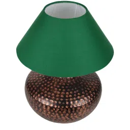 Homesake Green Hammered Oil-Rubbed Bronze Metal Table Lamp image 3