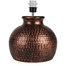 Homesake White Hammered Oil-Rubbed Bronze Metal Table Lamp image 4