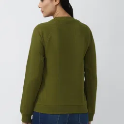 Van Heusen Green Cotton Printed Sweatshirt image 2
